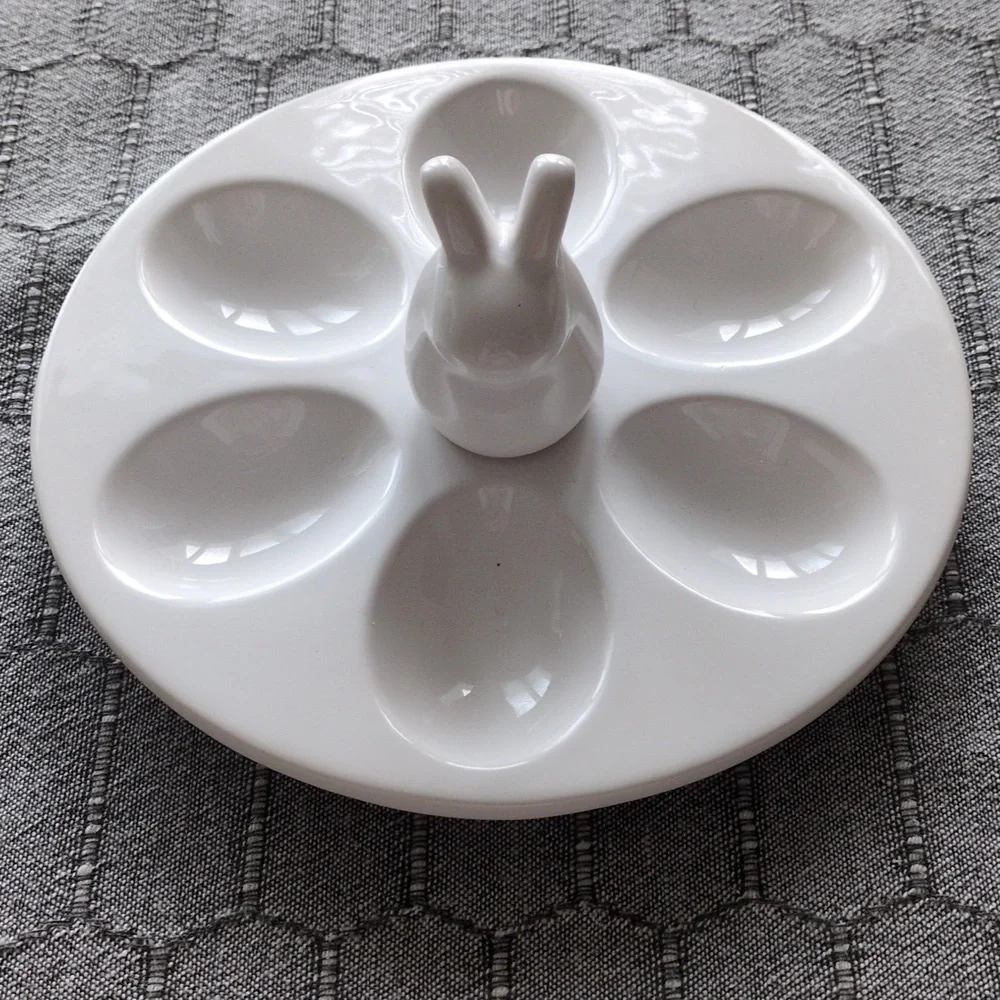 Deviled egg plate bunny serving dish Tag Brunch
